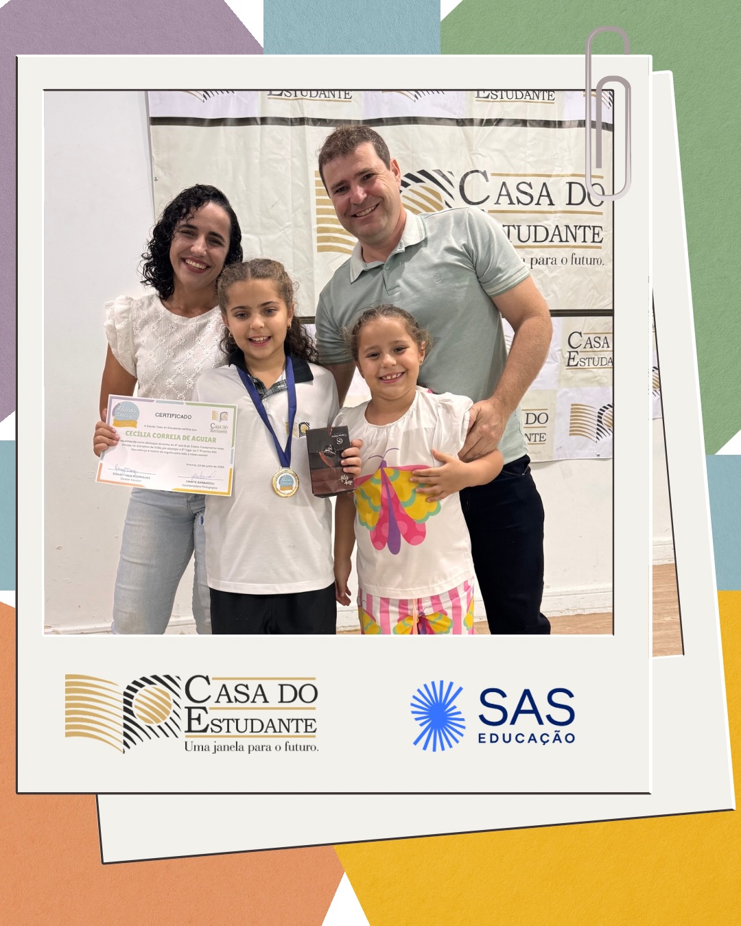 Estudantes premiadas na Provinha SAS